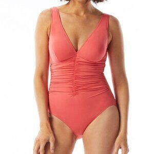 Coco Reef Women One-Piece Swimsuit 10/34D Bloom Contours Solitare Underwire New